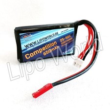 LW Competition Lipo Akku 2S 7,4V 650mAh 25C-50C T-Rex 250 ESky Walkera Rodeo RC