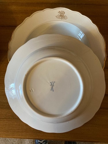 Meißener porzellan teller set - porzellan,