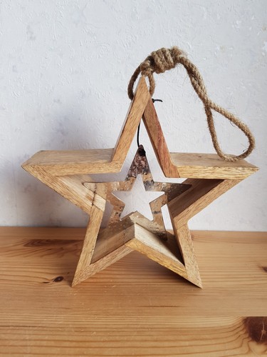 Dekorativer holzstern mit - holzstern,