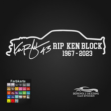 Ken Block RIP Aufkleber Rally Legende Autoaufkleber 20 cm Tuningsticker