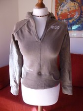EDC by ESPRIT Kapuzen Sweatshirt Gr. S 36 oliv grün Freizeit Sport Langarm Shirt