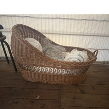 Baby-Bett aus Korb, braun-