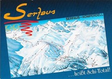 Ak Serfaus-Komperdell, Karte vom Skigebiet