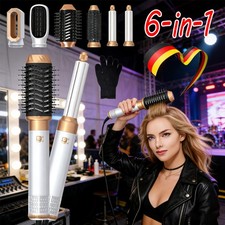 6in1 Föhnbürste Air Styler Haartrockner Warmluftbürste Set Haarstyler Lockenstab