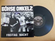 BÖHSE ONKELZ signed Autogramm signiert auf "FREITAG NACHT" Vinyl Schallplatte LP
