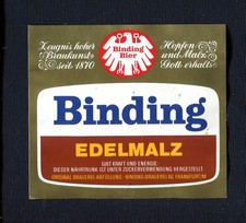 Bieretiketten Binding Frankfurt