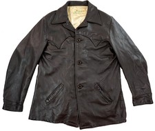 MID WESTERN US Deerskin Vintage Lederjacke Braun  52 L