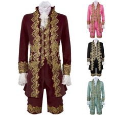 Cosplay -Anzug Mantel Mode Männer Rokoko Stilvoll Viktorianische Renaissance