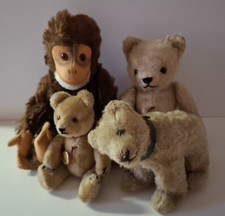 Alter Steiff Eisbär  2 alter  Hermann teddys  1 Alter  hermann Affe
