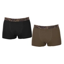 Fox Boxer Shorts Doppelpack Khaki/Black – Größen M L XL Boxershorts Unterwäsche