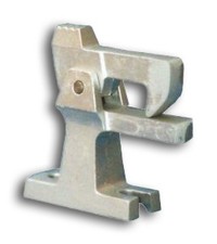 DENI Tor- und Türfeststeller Nr. 3805 - Alu Bodenmontage mit Schraubsatz und Sch