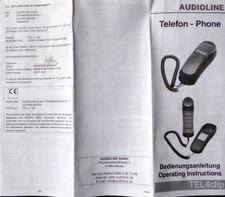 Audioline Telefon Tel4 CLIP original Bedienungsanleitung