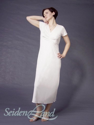 Wirkseide kurzarm nachtkleid - wirkseide,