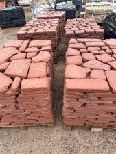 12m2 Polygonalplatten Bruchplatten  Sandstein rot 4 cm Stärke - rustikal Garten