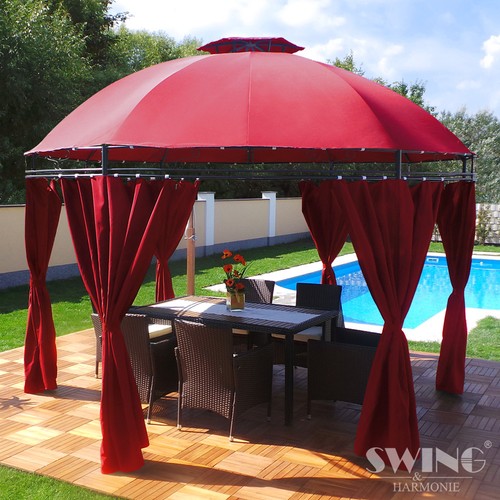 Luxus pavillon 350cm garten - pavillon,
