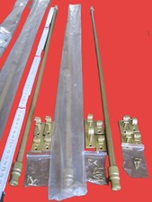 Gardinenstange "Cafehaus" messingfb.Metall-1x52.../2x77... 2x120- 225cm