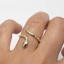 Glänzend Schlange Ring Massiv