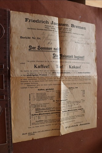 Altes werbeblatt friedrich - -,