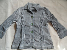 ELISA CAVALETTI schöne Bluse m. Raffung blau Gr. XXL TOP ST921