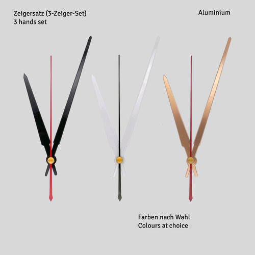 Zeigersatz 140 alu - alu, weiß