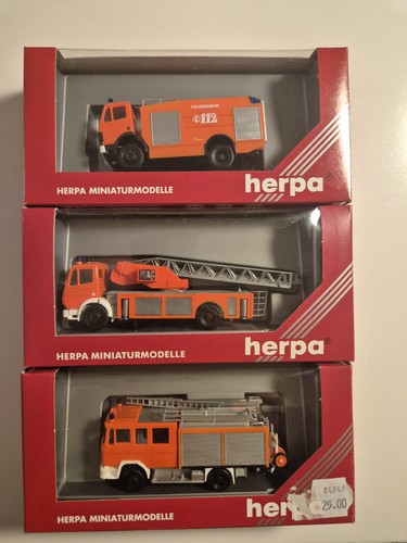 Herpa feuerwehr konvolut - feuerwehr, 3x