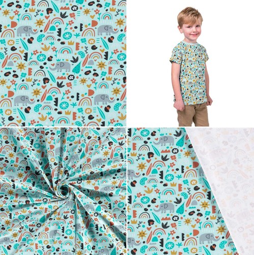 Jersey kinderstoff happy - happy, ab