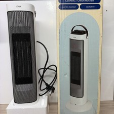 LOGIK UK L20CTH23 Tragbarer Hot & Cool Keramik Heizlüfter - Weiß - mit Schutz