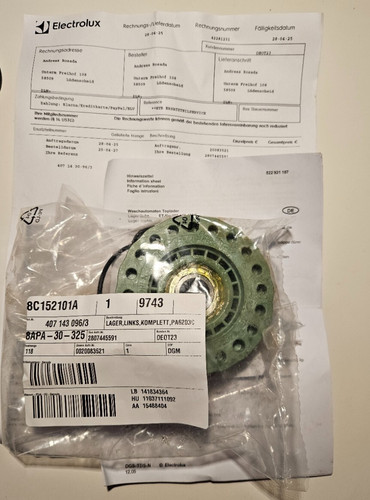 Aeg toplader trommellager - aeg,