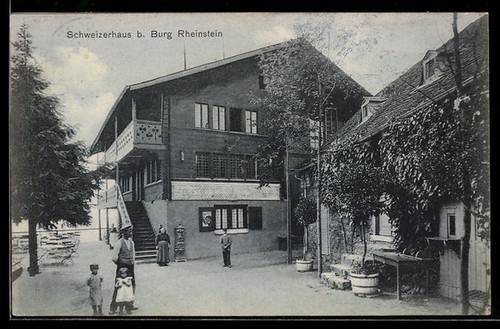 Ansichtskarte rheinstein - ansichtskarte,