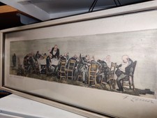 Antike Farblithographie Titel