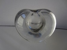 Seltene Iittala Glas Vase Herz heart signiert Timo Sarpaneva 1956