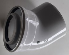 BOSCH Vaillant Abgasrohr 80/125 Bogen 45 Grad Gastherme Heizung Rohr 2 Stück NEU