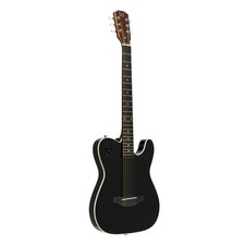 J.N EW3000CBK E-Folkgitarre, massiver Korpus mit Cutaway, Schwarz