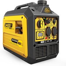 Tragbarer Inverter Stromerzeuger 3400 Watt Benzin 144cc 5L angetrieben, Haus, Camping, Wohnmobil