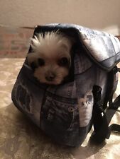 Ferplast feste stabile Hunde Tragetasche  weich robust, Made in Ukraine, Jeans