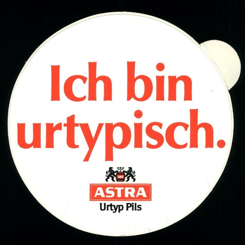 Werbe aufkleber astra pils - aufkleber,