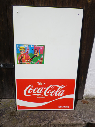 Altes werbeschild tafel coca - werbeschild,