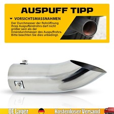 Auspuffblende Silber gebogene