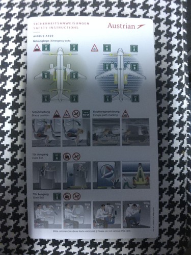 Safety card austrian - austrian, airlines