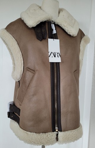 Zara weste shearling teddyfell - weste,