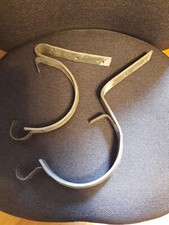 2 Dachrinnenhalter/Regenrinnenhalter - alt - Eisen verzinkt -