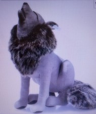 Steiff 025020 - RIESIG Wolf Best of Selection Leinen 38cm hellbraun KFS  NEU OVP