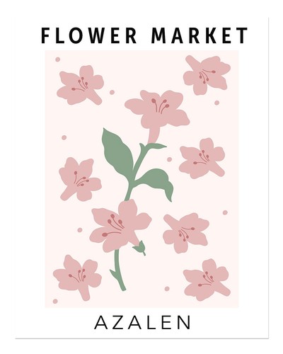 Floraler markt wandkunst - markt,