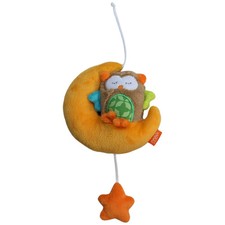 Fehn Eule auf Mond Kuscheltier