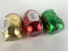30 Stck. Geschenkband Kräuselband Weihnachten - Geburtstag Band Rot Gold Grün