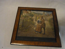 Bilderrahmen Holz Heimkehr Druck antik deutsch ca.1870er Jahre #CM4