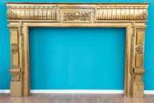 FIREPLACE KAMINUMRANDUNG VERKLEIDUNG MAHAGONI-HOLZ GOLDTON B 214 ANTIK-STIL