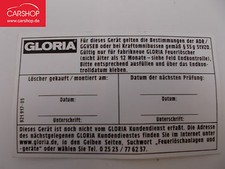 Gloria feuerlöscher schild - gloria,