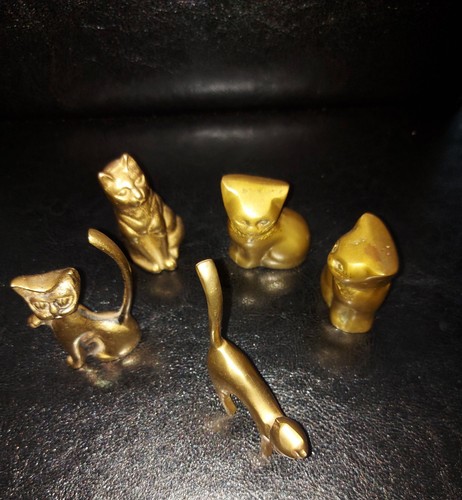 Katzenfiguren messing stück - katzenfiguren,