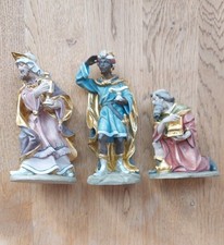 Handgeschnitzte Krippenfiguren aus Holz - Heiligen Drei Könige - 14 cm  Hoch